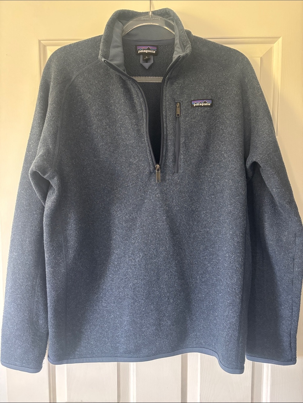 Patagonia Men’s Slate Blue Quarter-Zip Fleece Jacket